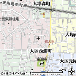 京都府京都市山科区大塚西浦町12周辺の地図