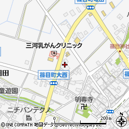 愛知県安城市篠目町肥田61-1周辺の地図