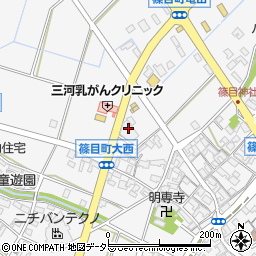 愛知県安城市篠目町肥田61周辺の地図