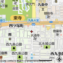 京都府京都市南区西九条比永城町117周辺の地図