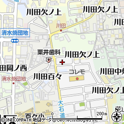 京都府京都市山科区川田菱尾田3周辺の地図