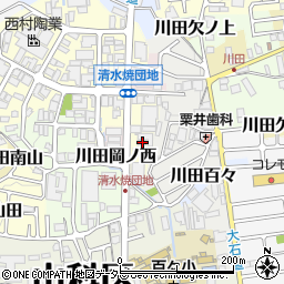 京都府京都市山科区川田清水焼団地町7周辺の地図