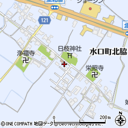 滋賀県甲賀市水口町北脇643-8周辺の地図