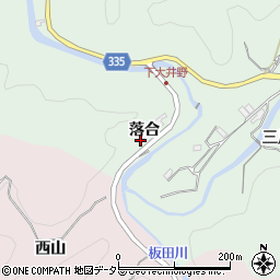 愛知県岡崎市大井野町落合周辺の地図