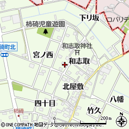 愛知県安城市柿碕町（宮前）周辺の地図