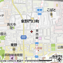 京都府京都市山科区東野百拍子町29周辺の地図