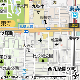 京都府京都市南区西九条東比永城町67周辺の地図