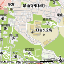 日吉ケ丘高等学校周辺の地図