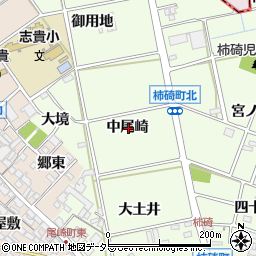 愛知県安城市柿碕町中尾崎周辺の地図