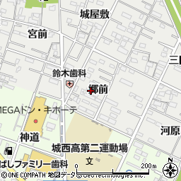 愛知県岡崎市森越町郷前35周辺の地図