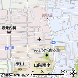 京都府京都市山科区西野大鳥井町23-68周辺の地図