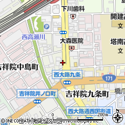 ドコモショップ西大路駅前店駐車場【利用時間:夜21:00～翌朝9:00】※周辺の地図