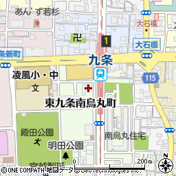 京都府京都市南区東九条南烏丸町23周辺の地図