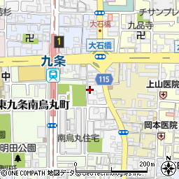 京都府京都市南区東九条西御霊町27周辺の地図