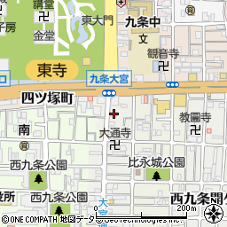 京都府京都市南区西九条比永城町62周辺の地図