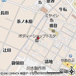 愛知県岡崎市橋目町大師周辺の地図