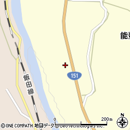 愛知県新城市能登瀬周辺の地図