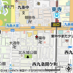 京都府京都市南区西九条東比永城町84周辺の地図