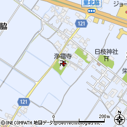 滋賀県甲賀市水口町北脇557周辺の地図