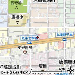 京都府京都市南区唐橋堂ノ前町52周辺の地図