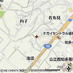 愛知県知多市新知佐右坂周辺の地図