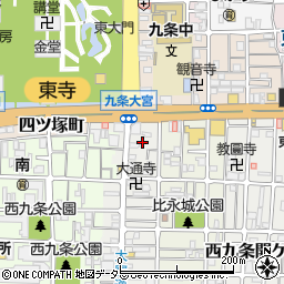 京都府京都市南区西九条比永城町63周辺の地図