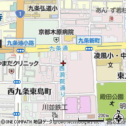 京都府京都市南区東九条下殿田町周辺の地図