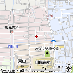 京都府京都市山科区西野大鳥井町23-34周辺の地図