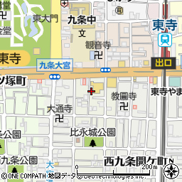 京都府京都市南区西九条東比永城町69周辺の地図