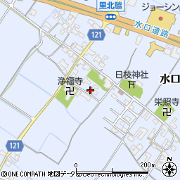 滋賀県甲賀市水口町北脇554周辺の地図