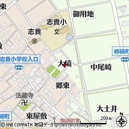 愛知県安城市柿碕町大境周辺の地図