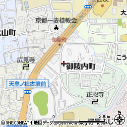 京都府京都市西京区御陵内町周辺の地図
