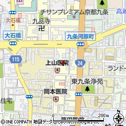 京都府京都市南区東九条東御霊町25周辺の地図