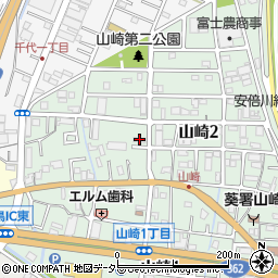 エクセル山崎周辺の地図