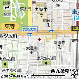 京都府京都市南区西九条東比永城町61周辺の地図