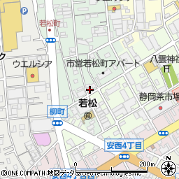 静岡県静岡市葵区若松町64周辺の地図