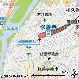 修善寺駅公衆トイレ周辺の地図