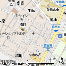 愛知県岡崎市橋目町毘沙門周辺の地図