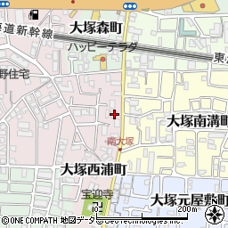 京都府京都市山科区大塚西浦町6周辺の地図