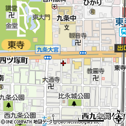 京都府京都市南区西九条東比永城町63周辺の地図