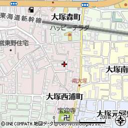 京都府京都市山科区大塚西浦町4周辺の地図