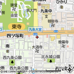 京都府京都市南区西九条比永城町74周辺の地図