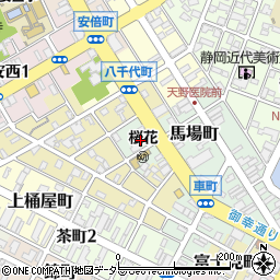 静岡県静岡市葵区馬場町周辺の地図