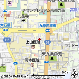京都府京都市南区東九条東御霊町24周辺の地図