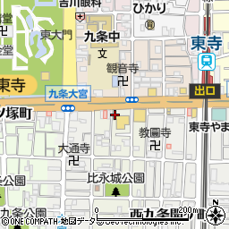 京都府京都市南区西九条東比永城町68周辺の地図