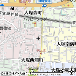 ファミリーマート山科大塚店周辺の地図