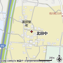 兵庫県神崎郡市川町北田中129周辺の地図