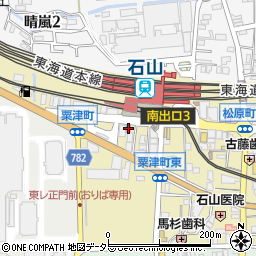 石山駅前郵便局周辺の地図