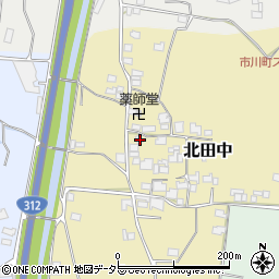 兵庫県神崎郡市川町北田中157周辺の地図