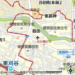 愛知県安城市美園町（薮田）周辺の地図